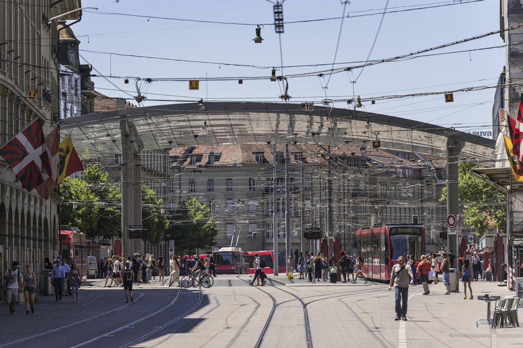 Tramnetz in Bern: Bis 2040 soll die Verkehrsnachfrage in der Bundesstadt überdurchschnittlich wachsen. (Foto: Keystone-SDA).