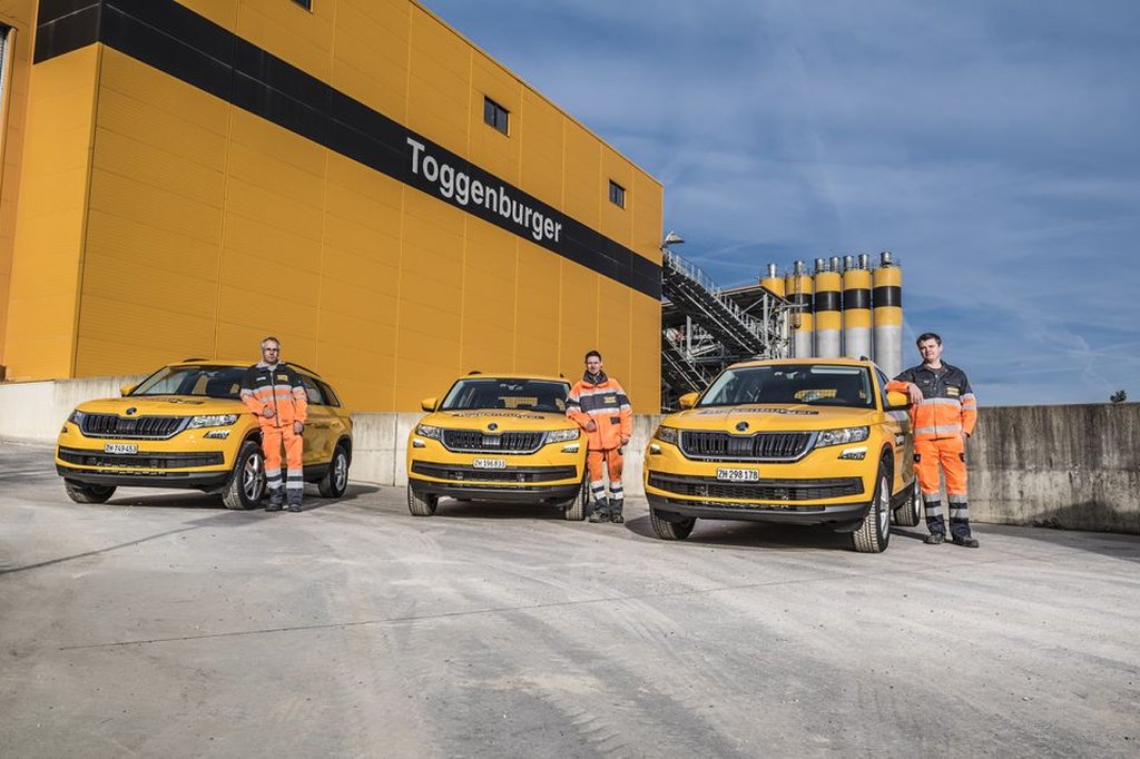 Rund 60 Geschäftsfahrzeuge umfasst die Flotte von Toggenburger – bis 2032 sollen sie alle elektrisch betrieben sein. (Foto: Toggenburger)